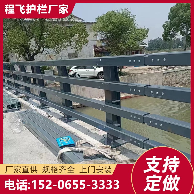 景区安全隔离市政护栏批发 人行道过街天桥防撞 双面焊接 铸铁底座