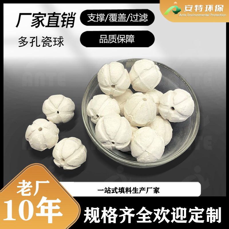 安特环保 开孔瓷球 氧化铝支撑填料球 17-99铝含量均有现货