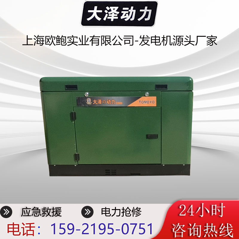 大泽动力10kw柴油静音发电机型号TO14000ET-R