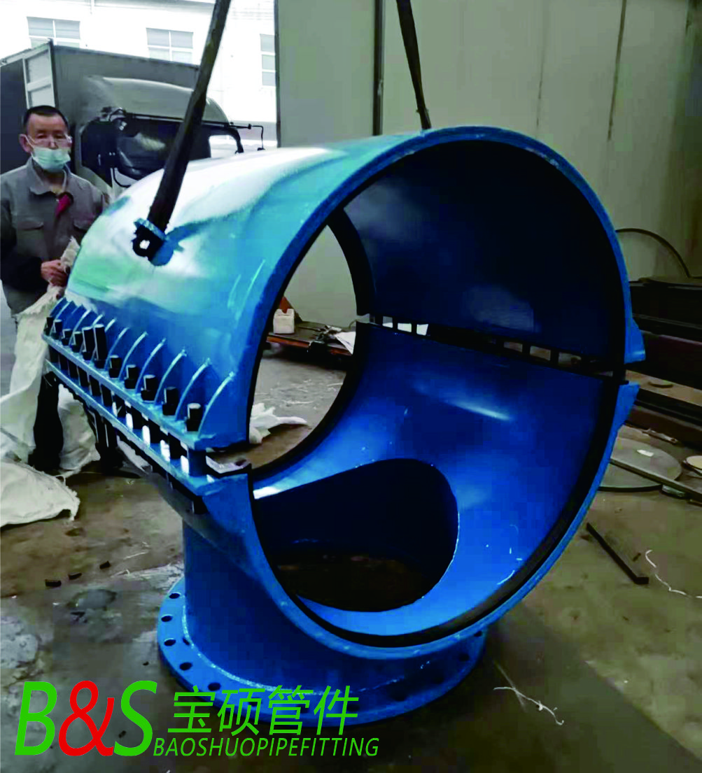 DN1400铸铁管分水器全密封式哈夫三通管卡法兰连接快速接头增接口