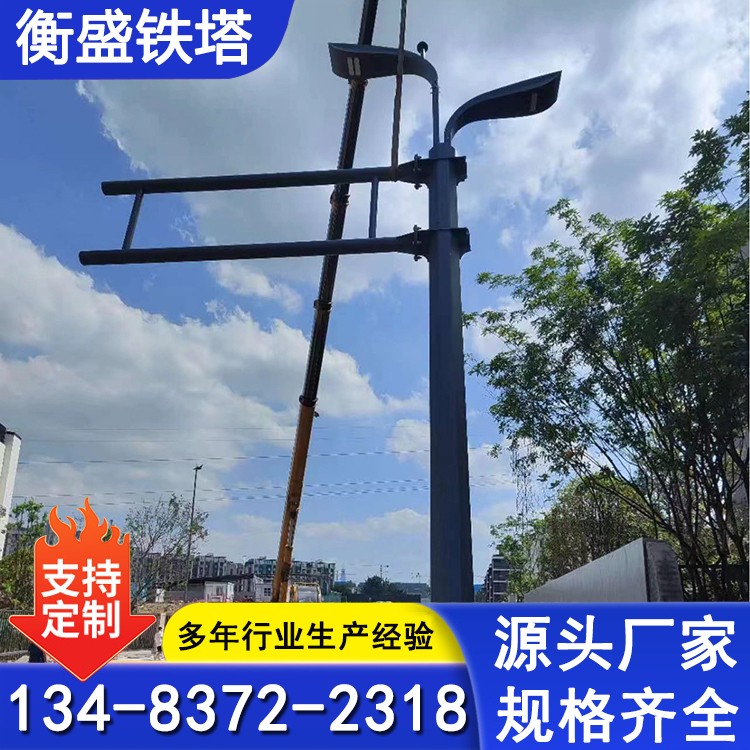 智慧监控八角杆 锥形标志立杆4/6/8米T型L型信号灯杆 角钢支架厂家