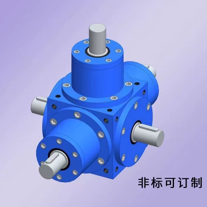 90度转角器齿轮箱十字直角转向器T6转向箱
