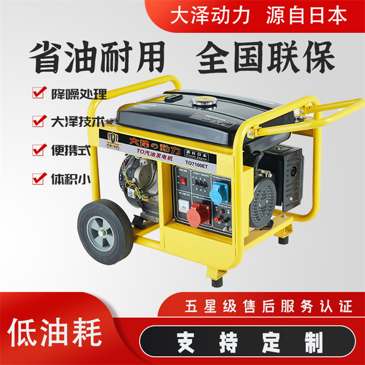 电启动3-8kw小型汽油发电机大泽动力