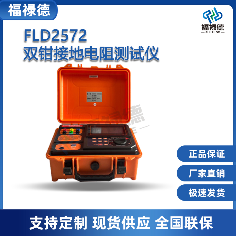 福禄德双钳接地电阻测试仪多功能电阻测量仪防雷接地检测FLD2572