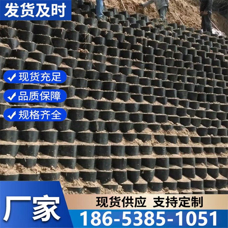 土工格室护坡PCA蜂巢格室河道路基加强高分子格室