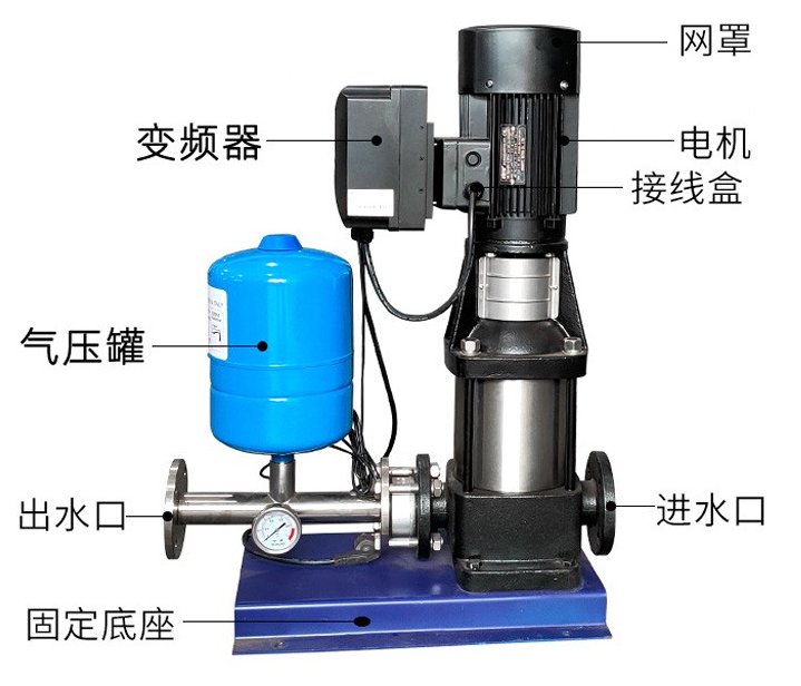 变频泵全自动不锈钢单泵变频恒压供水轻型多级离心泵增压供水泵