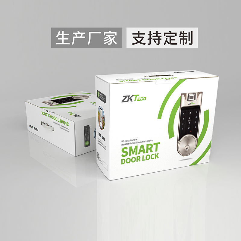 智能门锁人脸识别密码指纹锁包装盒彩盒设计定制找力嘉