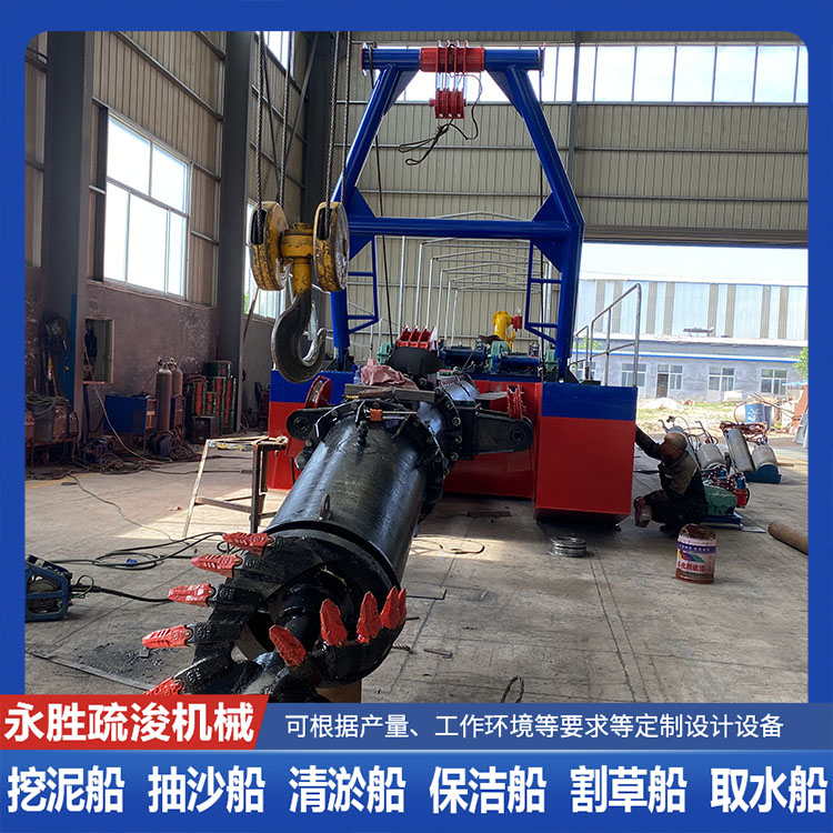 尾矿库清淤船 小型绞吸式挖泥设备 河道大治理清淤机械