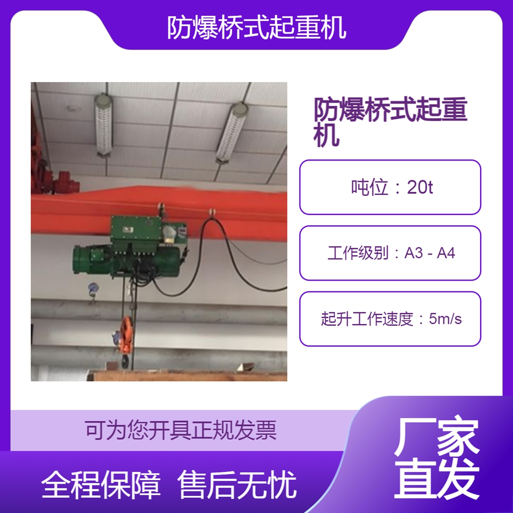 防爆桥式起重机厂家防爆桥式起重机拥有多重安全防护装置