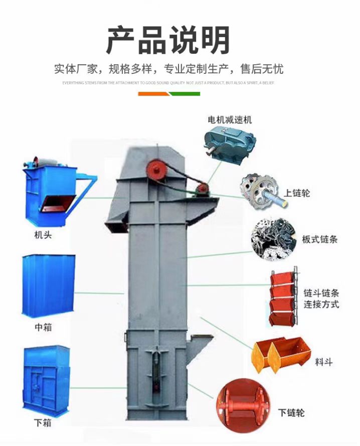 矿山用重型链板提升机 废钢链板输送带 承重力强 运行稳定