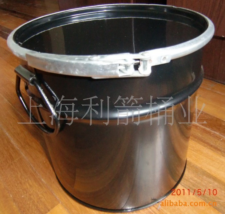 5L圆罐抱箍铁罐，5L抱箍圆罐，5L卡箍圆罐