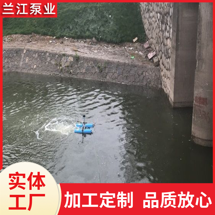 河道治理潜水推流造流曝气机 增加水体循环流动造氧机 兰江泵业