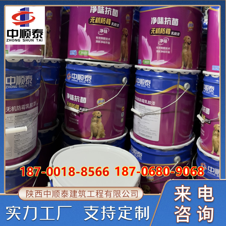 无机抗菌涂料水性漆室内A级 中顺泰 净味抗菌 无机防霉乳胶漆
