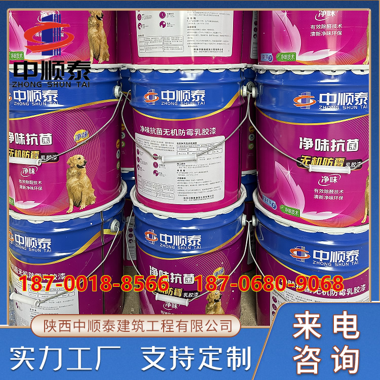 净味抗菌无机防霉乳胶漆  中顺泰  防火抗菌净味