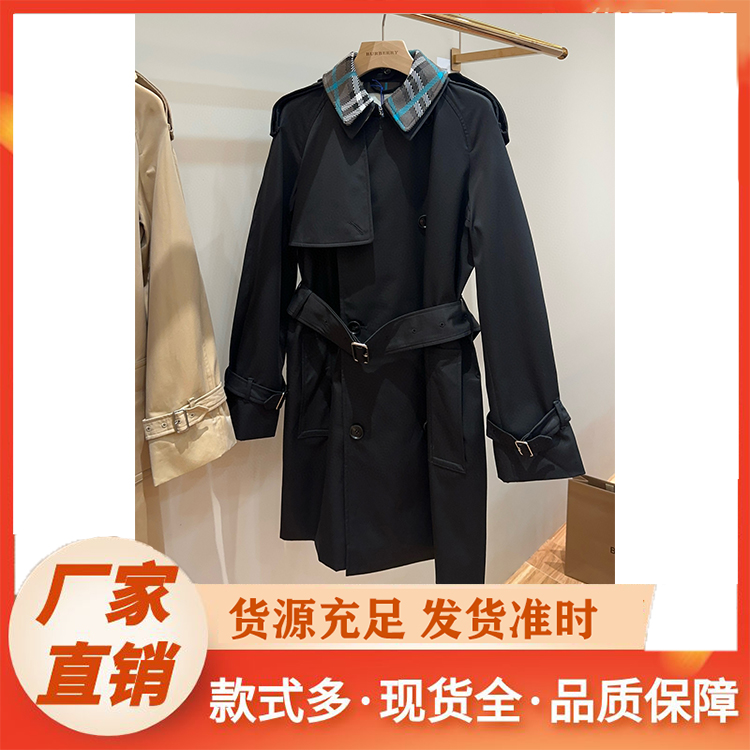 风衣厂家 秋冬新款 女装毛呢外套库存充足厂家批发