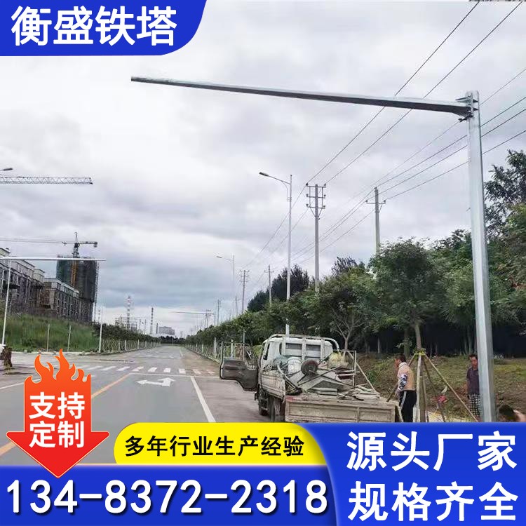 八角杆 标识牌立杆 单双悬臂F型交通标志杆 单柱式立柱式标志杆