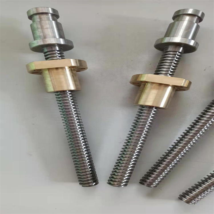TR16*4*3*2材质45钢调制硬度HCR25非标尺寸车铣工艺配铜螺母