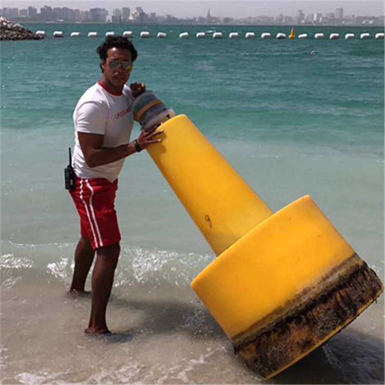 海洋牧场用核心区界标  喷字禁航浮标 各种滚塑航标供应