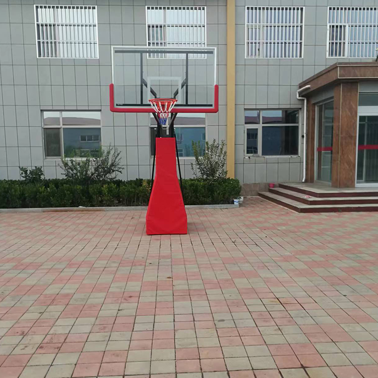 户外成人标准地埋锥形 方形固定升降 平箱防液压篮球架