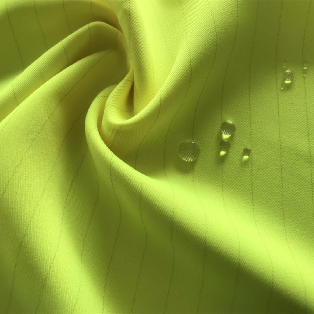 LEANTEX苏州立恩 涤纶300D防静电条子制服呢工作服面料防水面料