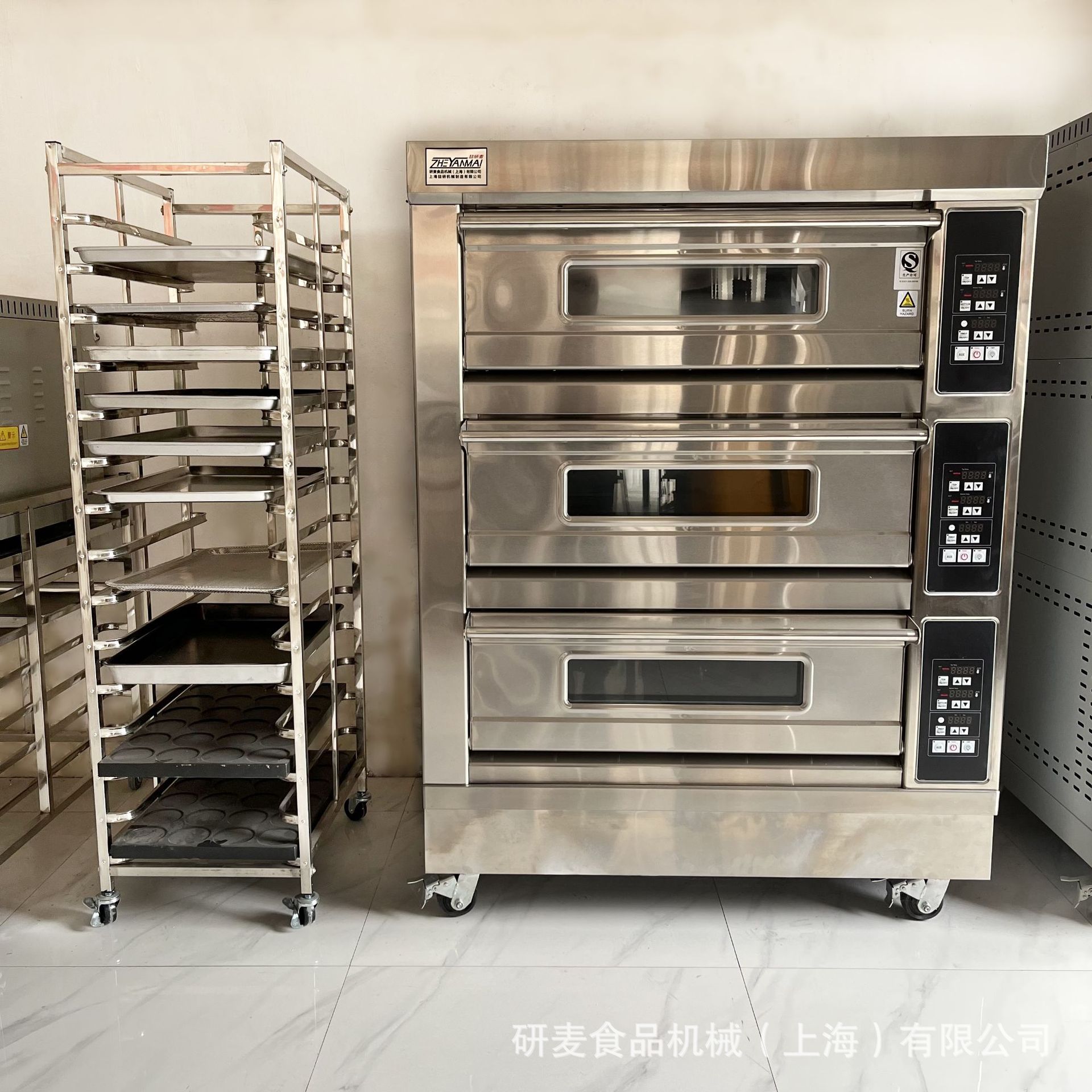 商用3层甲板炉 6盘面包烤箱 Large baking equipment可加蒸汽石板