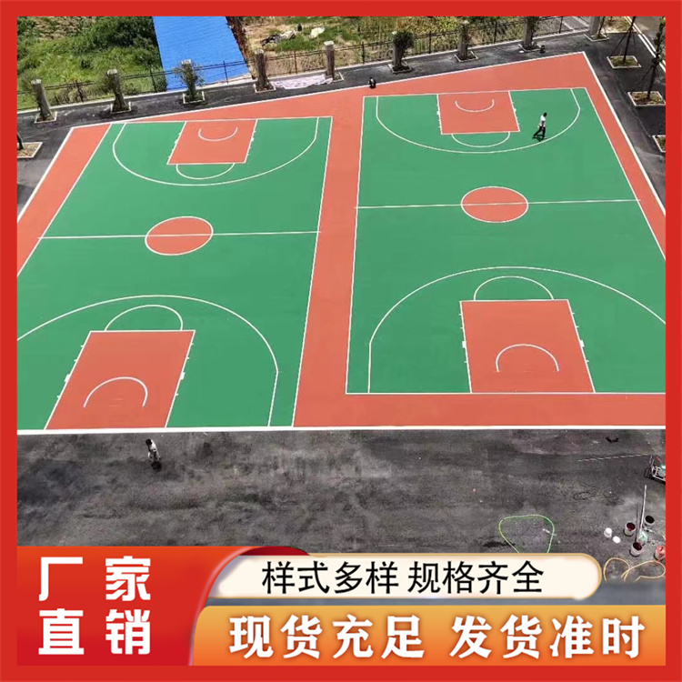 硅PU球场 锘隆体育设施 羽毛球场施工防滑耐磨弹性好