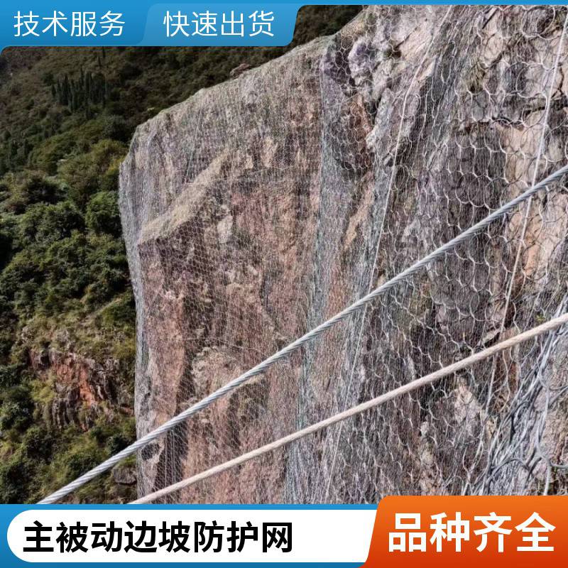 山体滑坡边坡防护网 自然灾害sns柔性被动钢丝绳网 玖旺定制