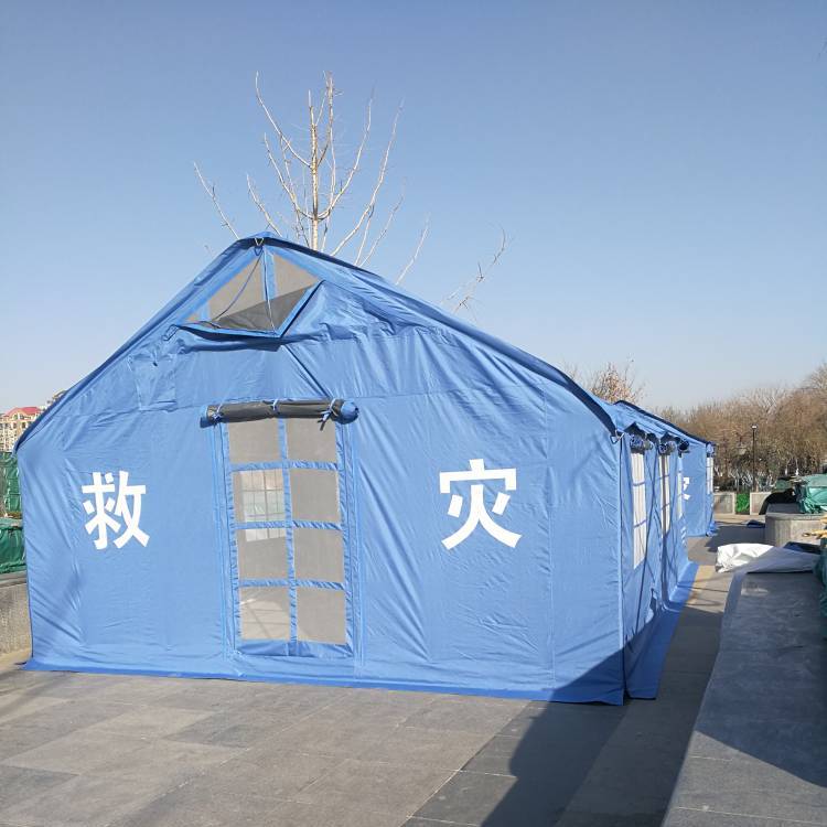 厂家批发施工帐篷野营防雨水户外工程工地加厚棉帆布应急救灾帐蓬