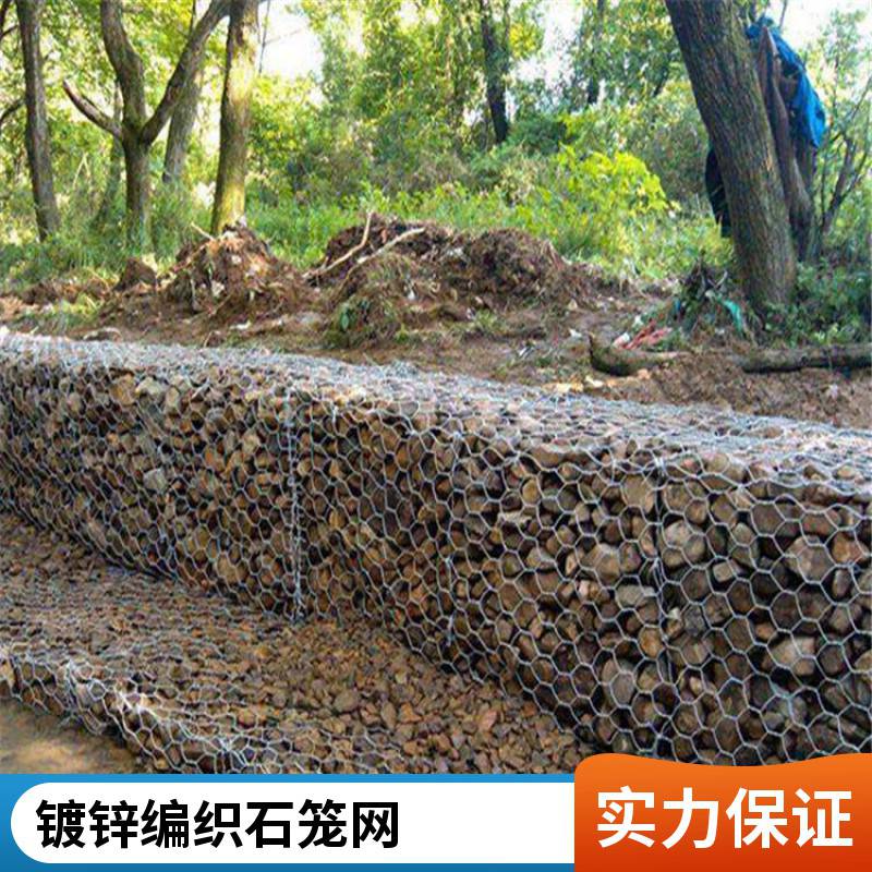 pvc绿色包塑石笼网 河道治理柔性好镀锌格宾网 支持定做