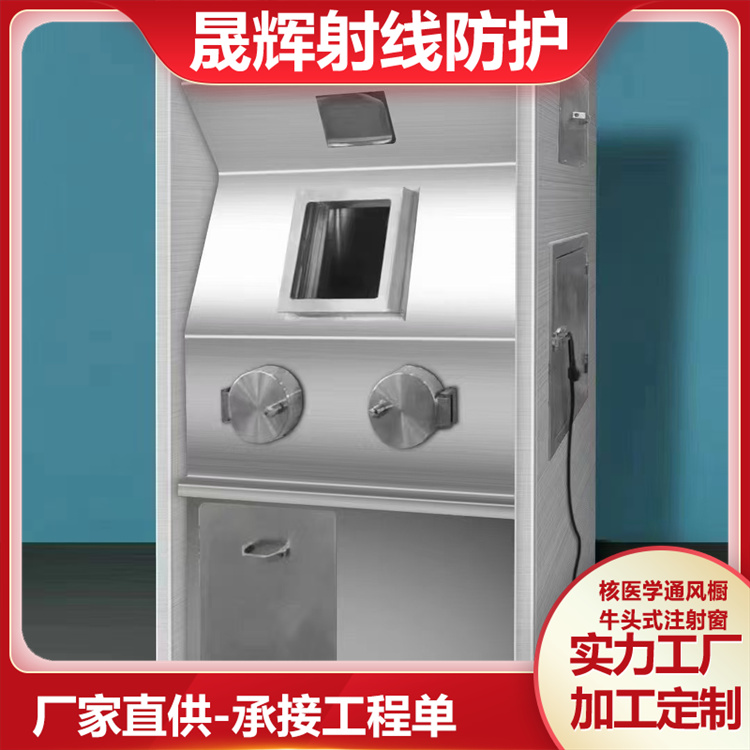 核医学通风橱 晟辉 放射性储源柜 牛头式牛头式注射窗 核工业铅制品