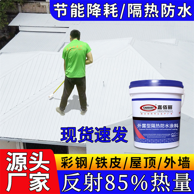 金属屋面隔热漆 楼顶外墙隔热降温涂料 隔热涂料包邮到家