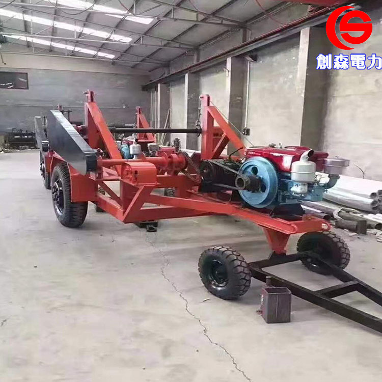 多功能放线炮车大吨位收线电缆拖车分体式电缆放线车