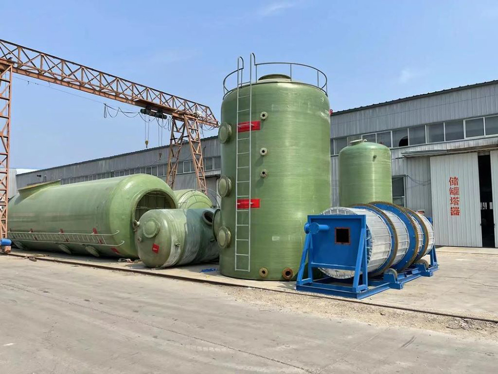 玻璃钢储水罐 厂家批发大型盐酸储水罐立卧式消防玻璃钢化工储罐
