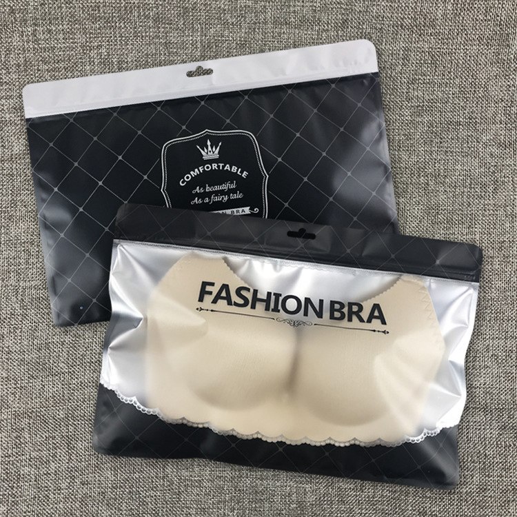 精品透明磨砂哑光自封内衣拉链袋胸罩服装自封袋