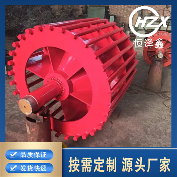排渣滚筒 恒泽鑫生产 输送机配件传动滚筒包胶