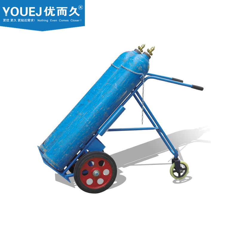 YOUEJ 优而久带支撑轮的双气瓶推车