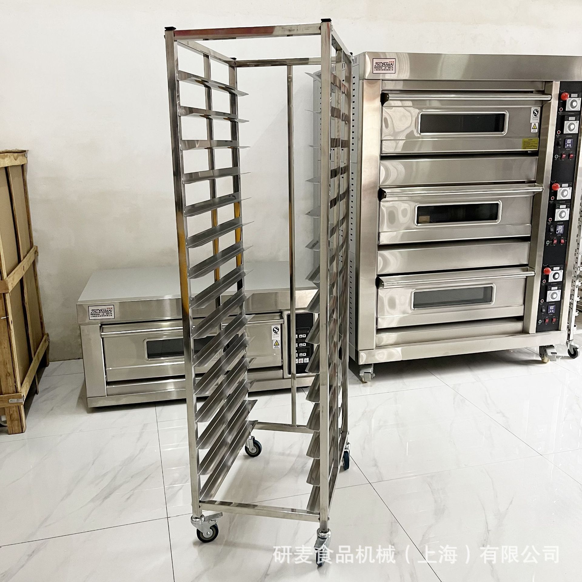 商用片管烤盘架 方管烤盘架封闭式烤盘架 铝合金推车架