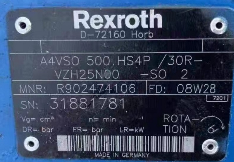 力士乐变量泵AA4VSO500HS4P30R-VZH25N00-SO2