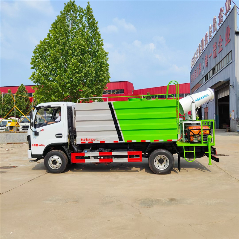 国六5吨7方蓝牌洒水车 8方10吨工地用多功能雾炮洒水抑尘车
