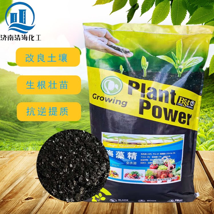 批发农业水产片状海藻精 大棚蔬菜种植肥叶面肥 全水溶海藻精
