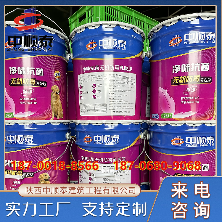 室内装饰白色无机涂料 中顺泰 净味抗菌无机防霉乳胶漆