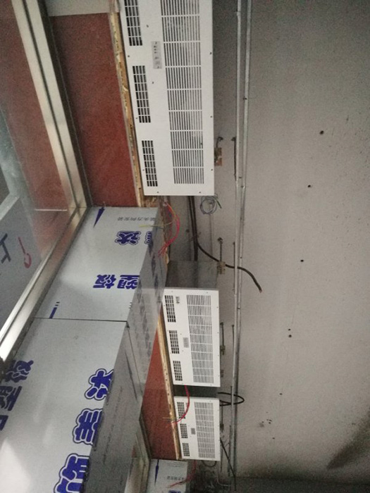 巨恒离心式暗装电热空气幕380V智能遥控自然风热风