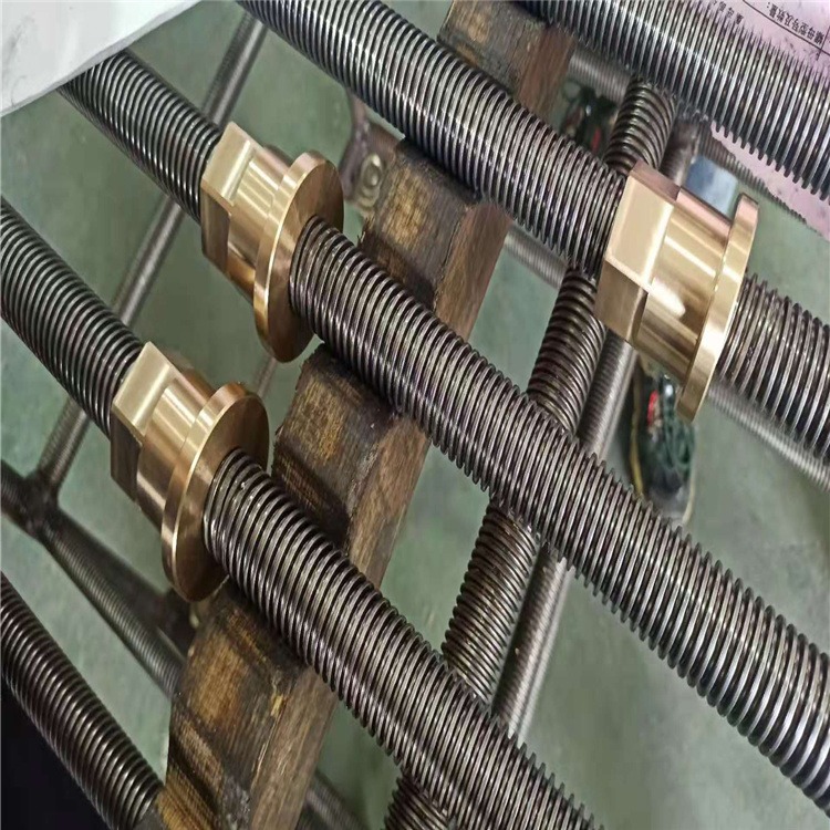 梯形丝杆 TR30*4*5 挤压 加工 45钢 黄铜螺母左右牙按图纸厂家订做