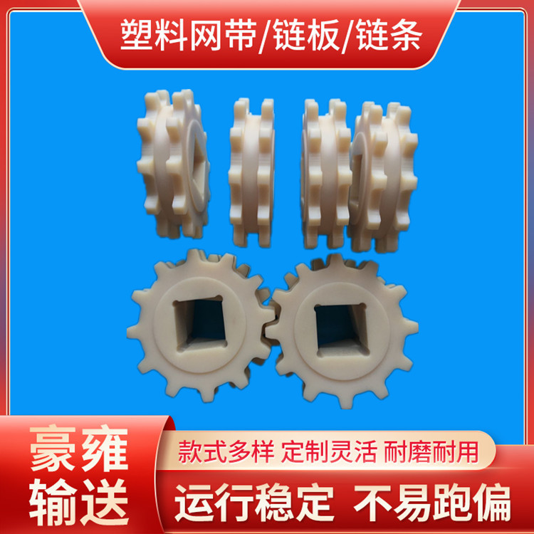 豪雍1700轮胎输送网带链机加工尼龙链轮双排齿按需定制齿轮