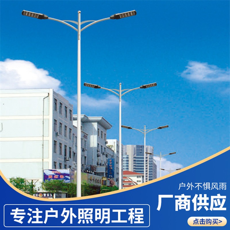 双臂路灯户外照明LED市电路灯 市政道路工程新农村路灯