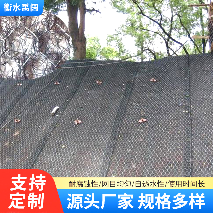 加筋麦克垫 生态护坡三维固土网垫 体育场排水垫 河道防护垫
