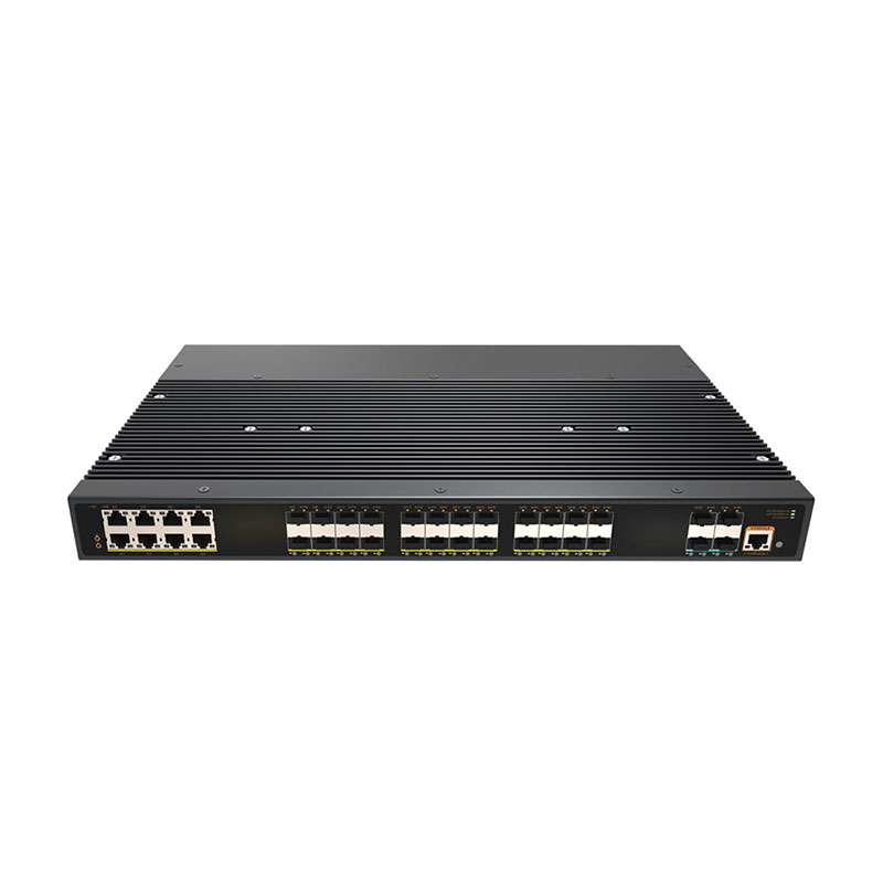 文朗WL-GYJ3024SFP04W08GE管理型千兆 24光8电4万兆工业级交换机