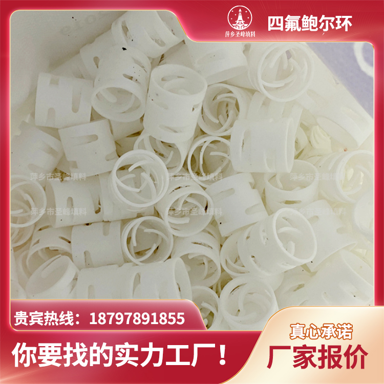 聚四氟乙烯鲍尔环 PTFE四氟鲍尔环填料 耐酸耐碱耐高温圣峰出品