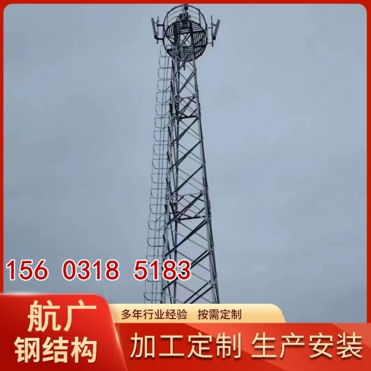 监控塔景区观光塔监狱森林钢结构监控塔15米林区镀锌监控塔 厂家