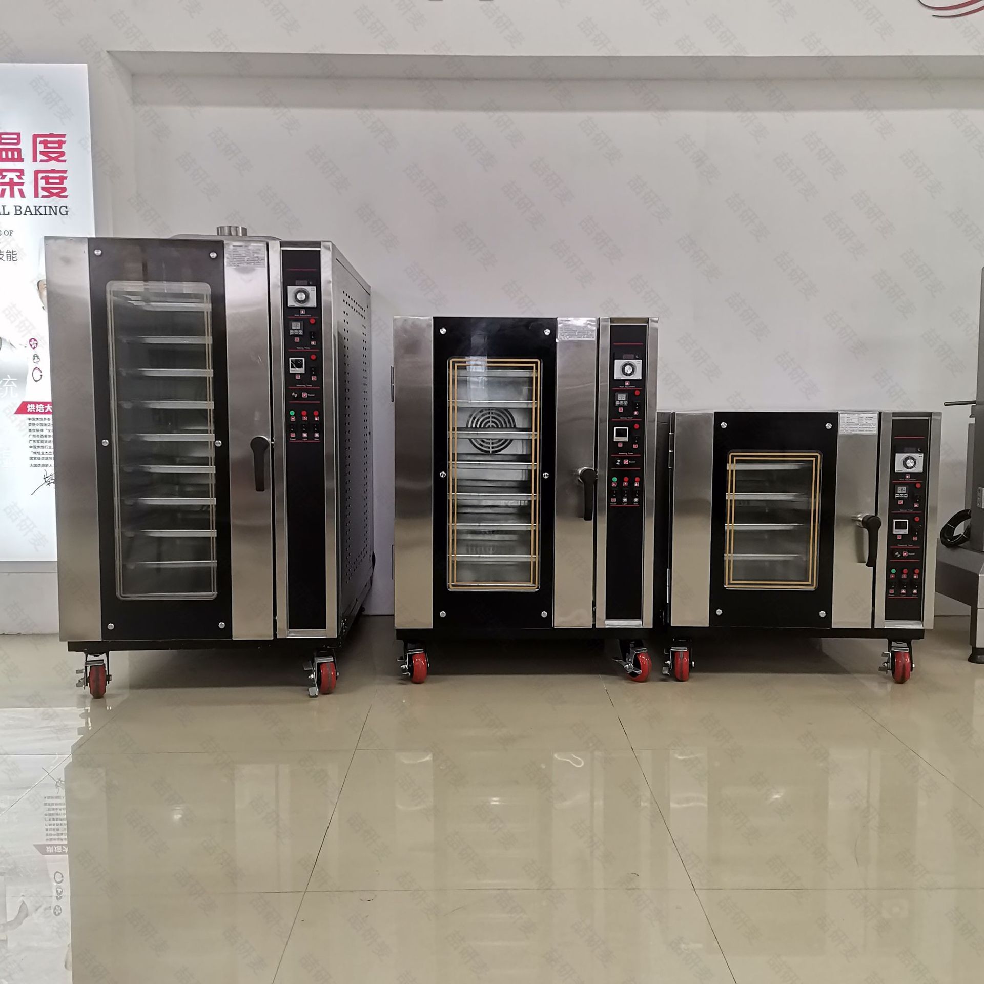 研麦烘焙热风循环炉 5盘8盘10盘热风烤炉 喷雾加湿蛋挞牛角包烤箱